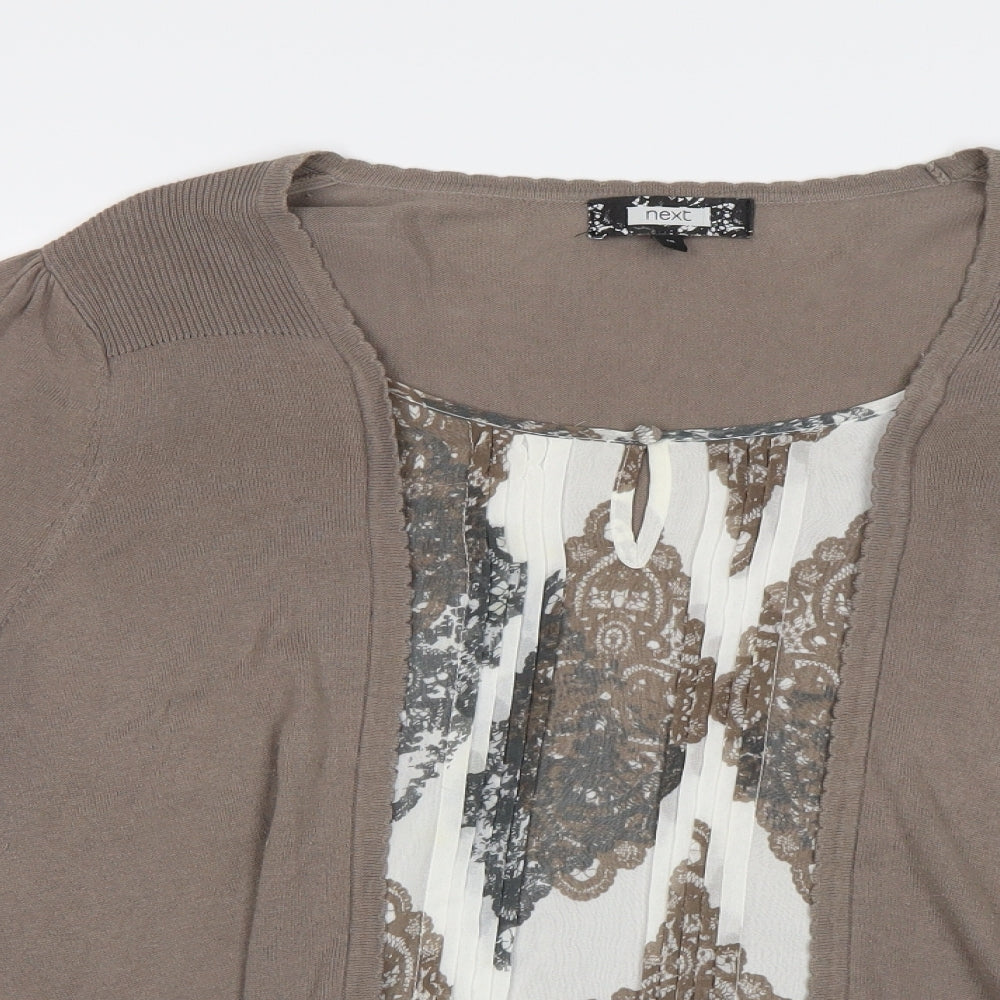 NEXT Womens Brown Paisley  Pullover Jumper Size 18