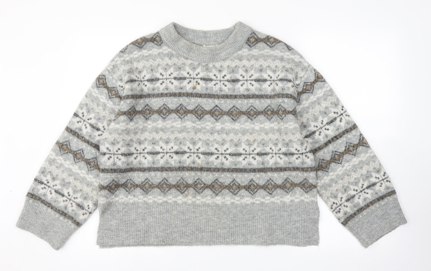 H&M Womens Multicoloured Argyle/Diamond  Pullover Jumper Size M