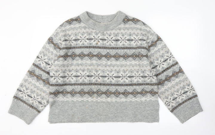 H&M Womens Multicoloured Argyle/Diamond  Pullover Jumper Size M