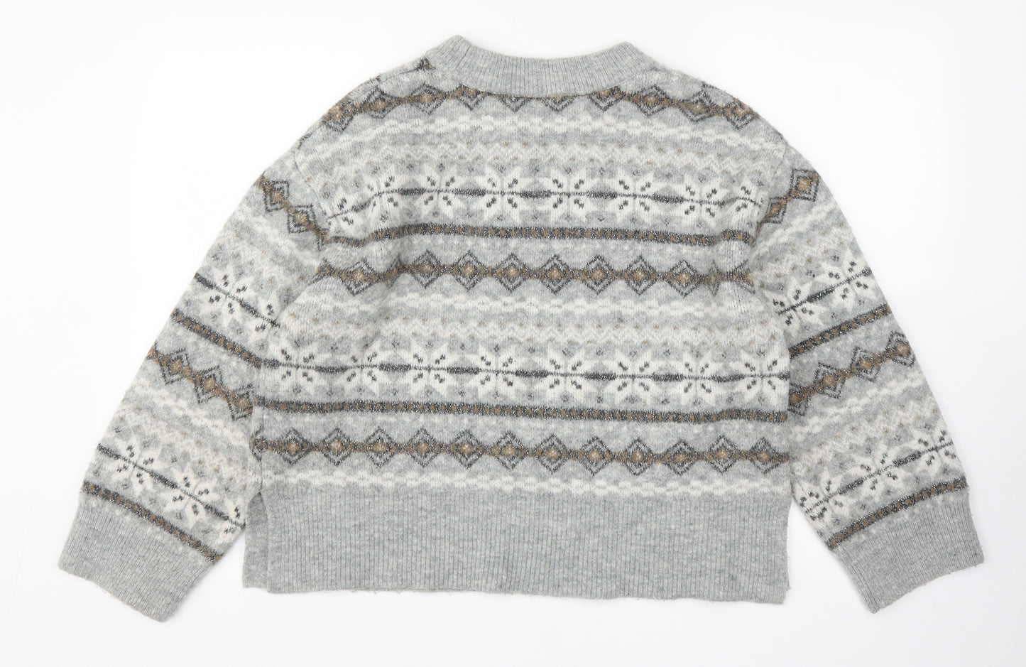 H&M Womens Multicoloured Argyle/Diamond  Pullover Jumper Size M