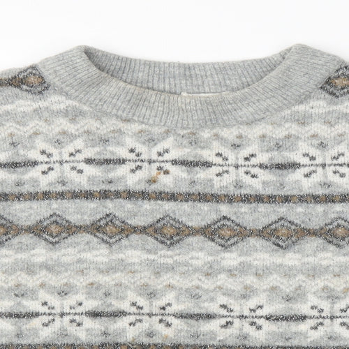 H&M Womens Multicoloured Argyle/Diamond  Pullover Jumper Size M