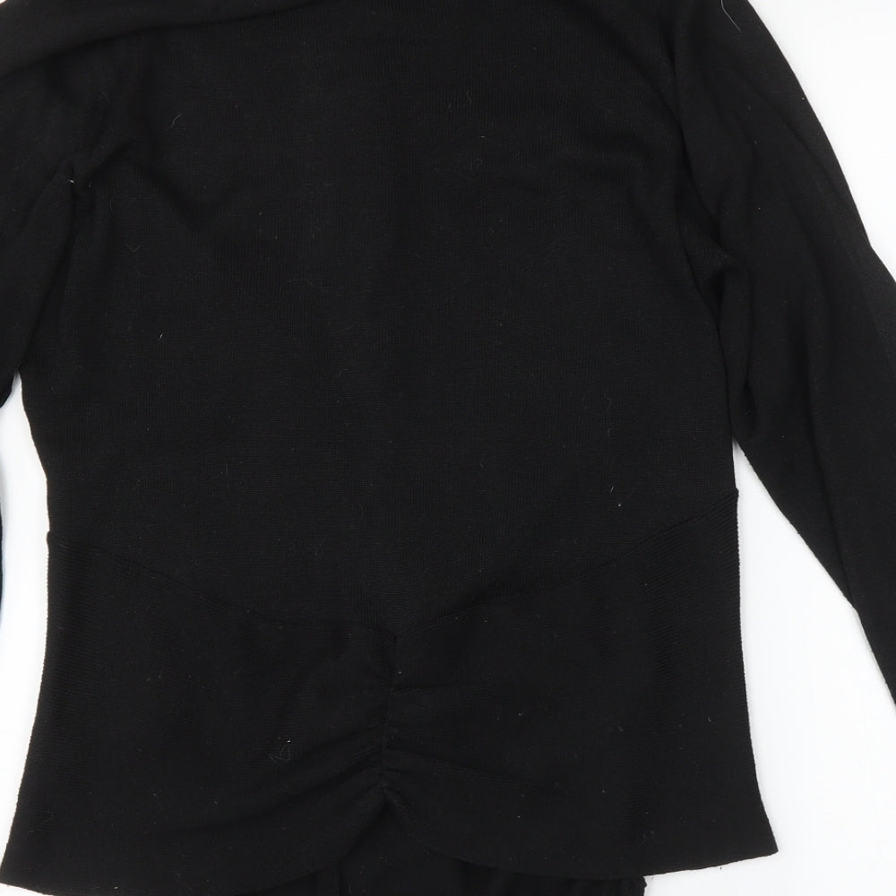 B&W Womens Black   Cardigan Jumper Size M