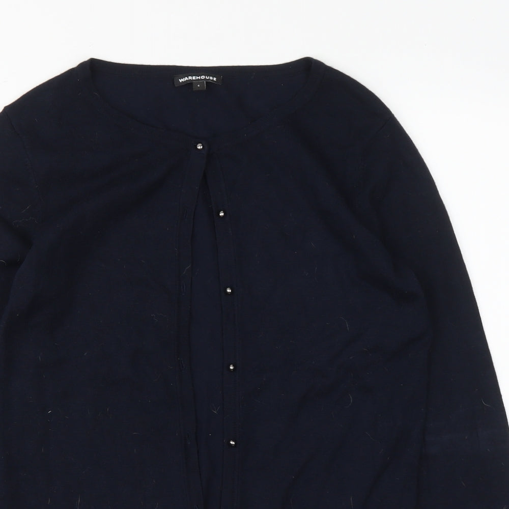 Warehouse Womens Blue   Cardigan Jumper Size S