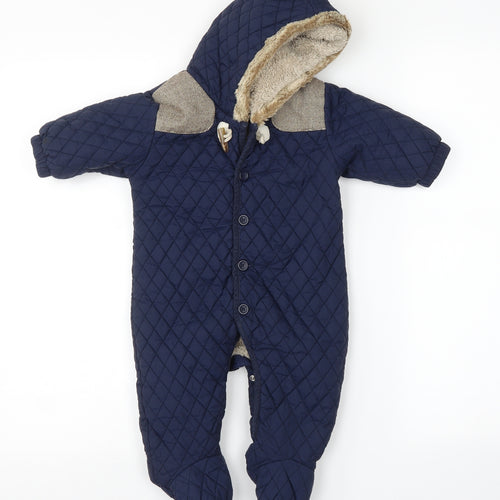 NEXT Boys Blue   Quilted Snowsuit Size 3-6 Months
