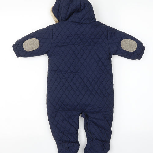 NEXT Boys Blue   Quilted Snowsuit Size 3-6 Months