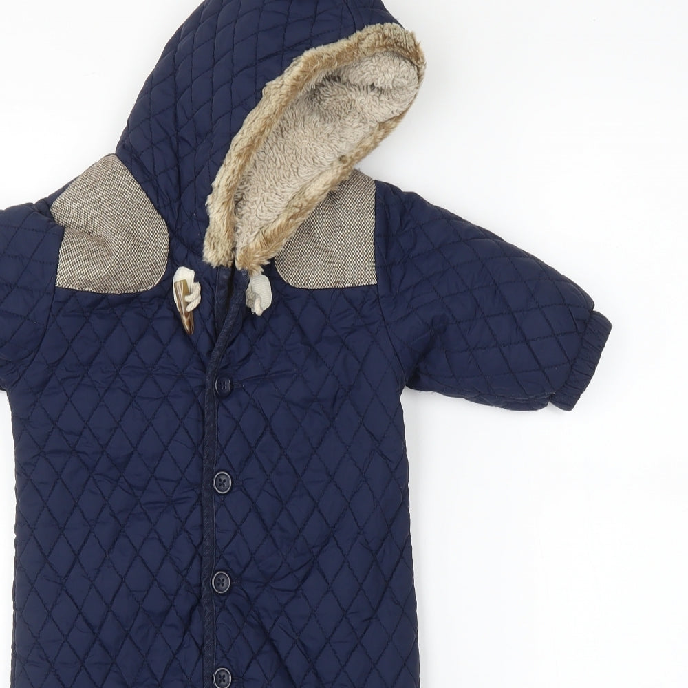 NEXT Boys Blue   Quilted Snowsuit Size 3-6 Months