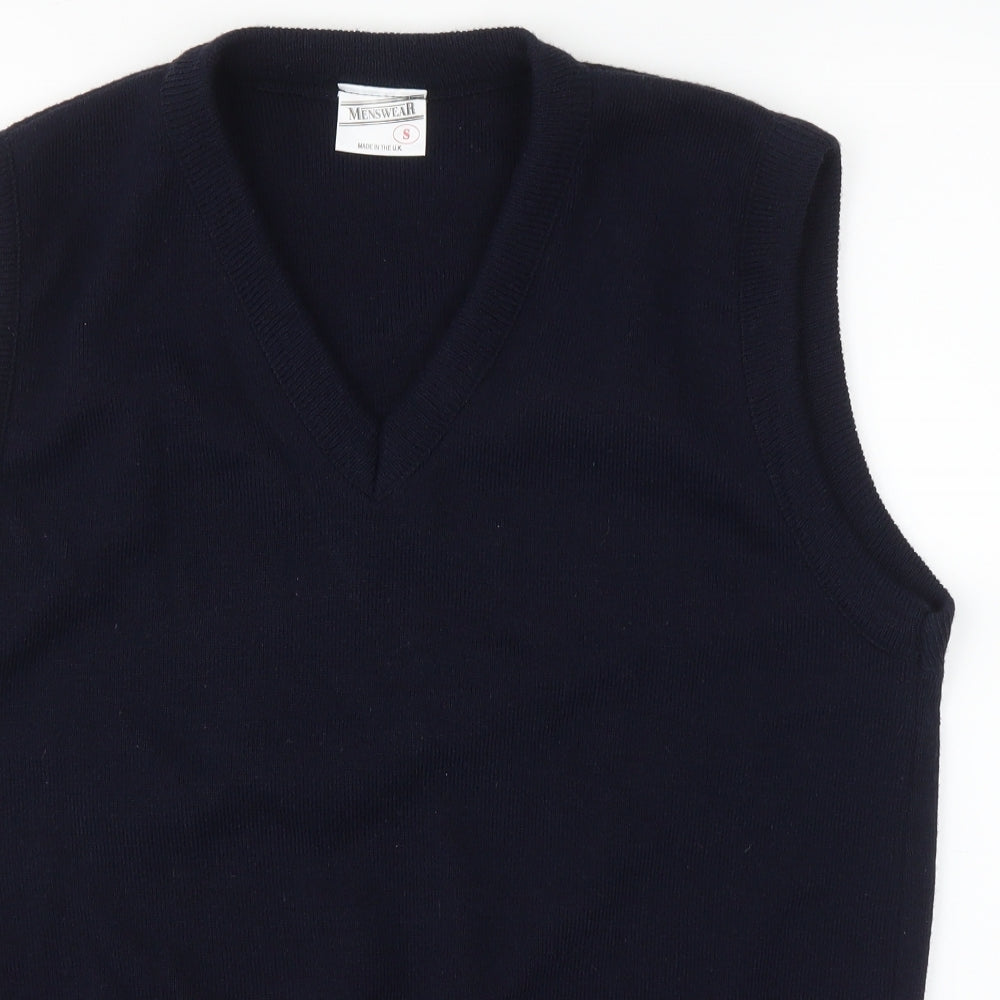 Menswear Mens Blue   Vest Jumper Size S