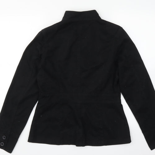 Casual Basix Womens Black   Basic Button-Up Size 12