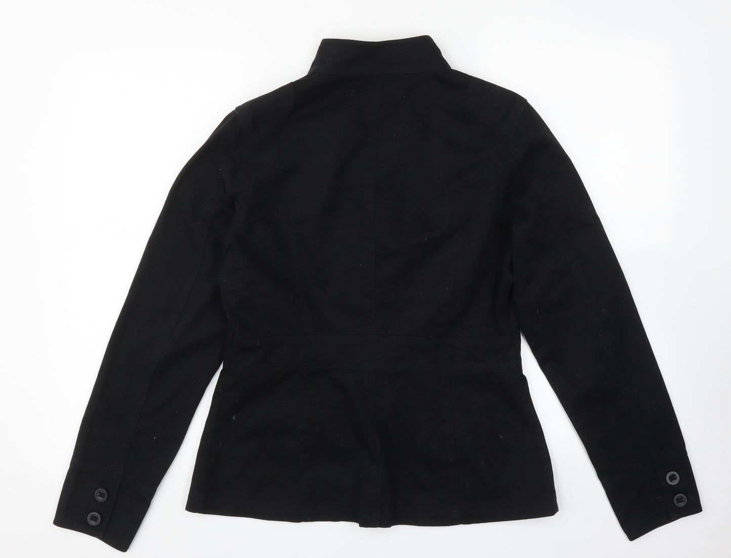 Casual Basix Womens Black   Basic Button-Up Size 12