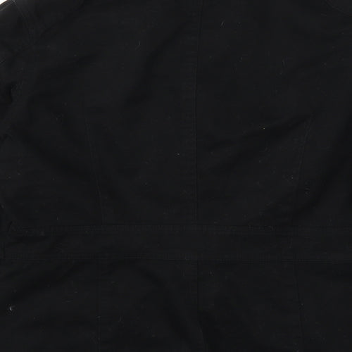 Casual Basix Womens Black   Basic Button-Up Size 12