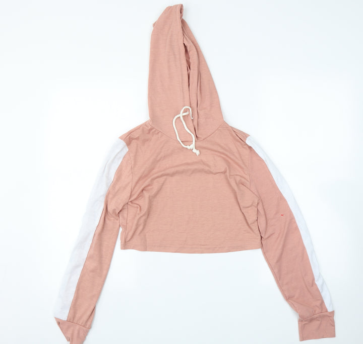 Preworn Womens Pink   Pullover Hoodie Size M  - Cropped