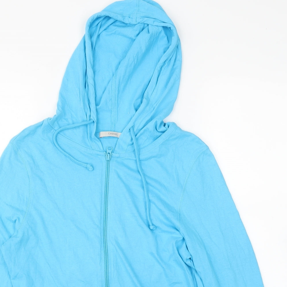 George Womens Blue   Full Zip Hoodie Size 10