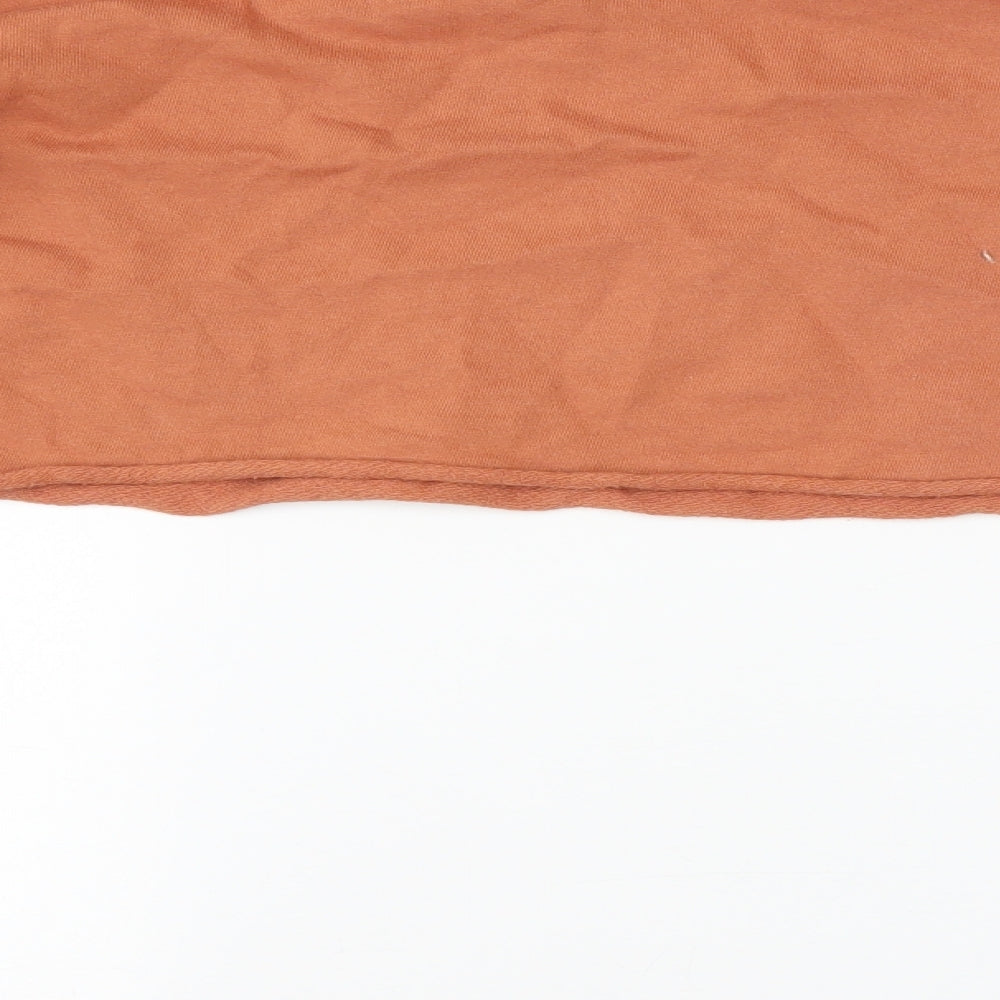PRETTYLITTLETHING Womens Orange   Pullover Sweatshirt Size 10  - Cropped