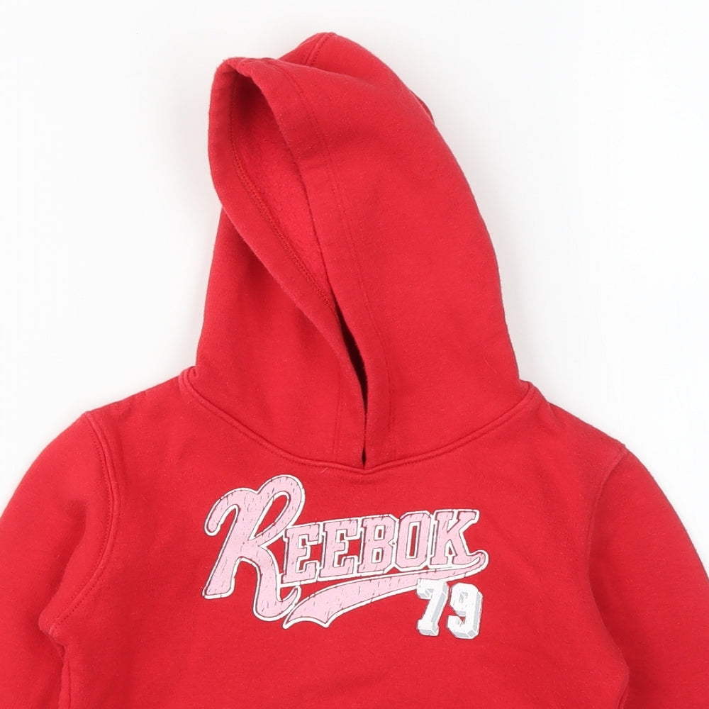 Reebok Girls Red   Pullover Hoodie Size 3-4 Years