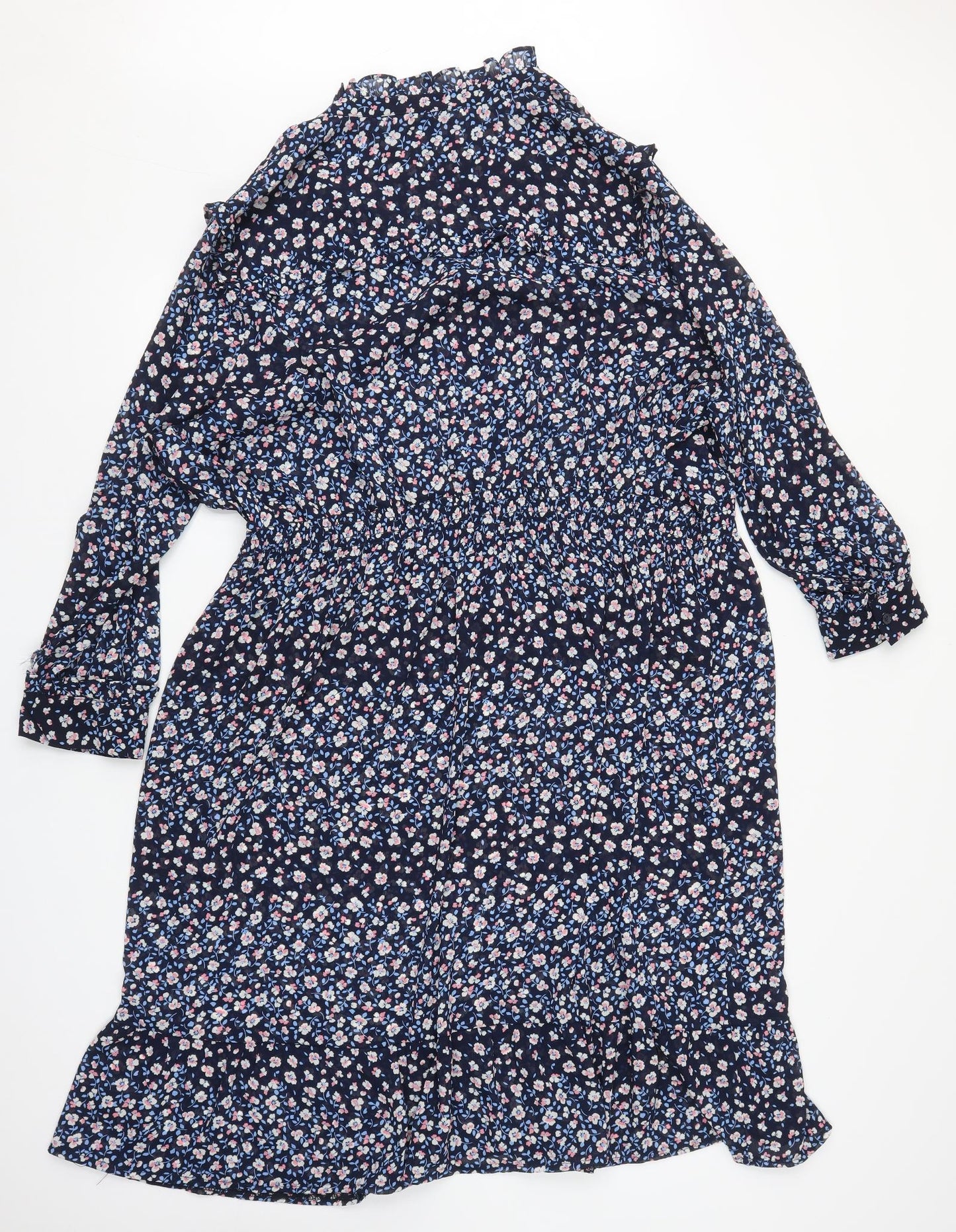 M&S Womens Multicoloured Floral  A-Line  Size 24