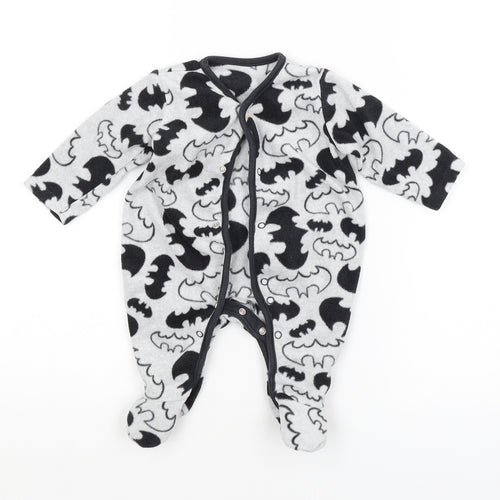 Preworn Baby Grey Geometric  Babygrow One-Piece   - BATMAN
