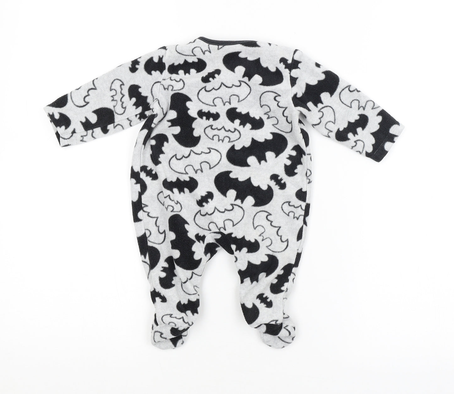 Preworn Baby Grey Geometric  Babygrow One-Piece   - BATMAN