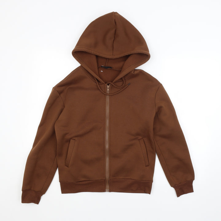 SheIn Womens Brown Full Zip Hoodie Size XS