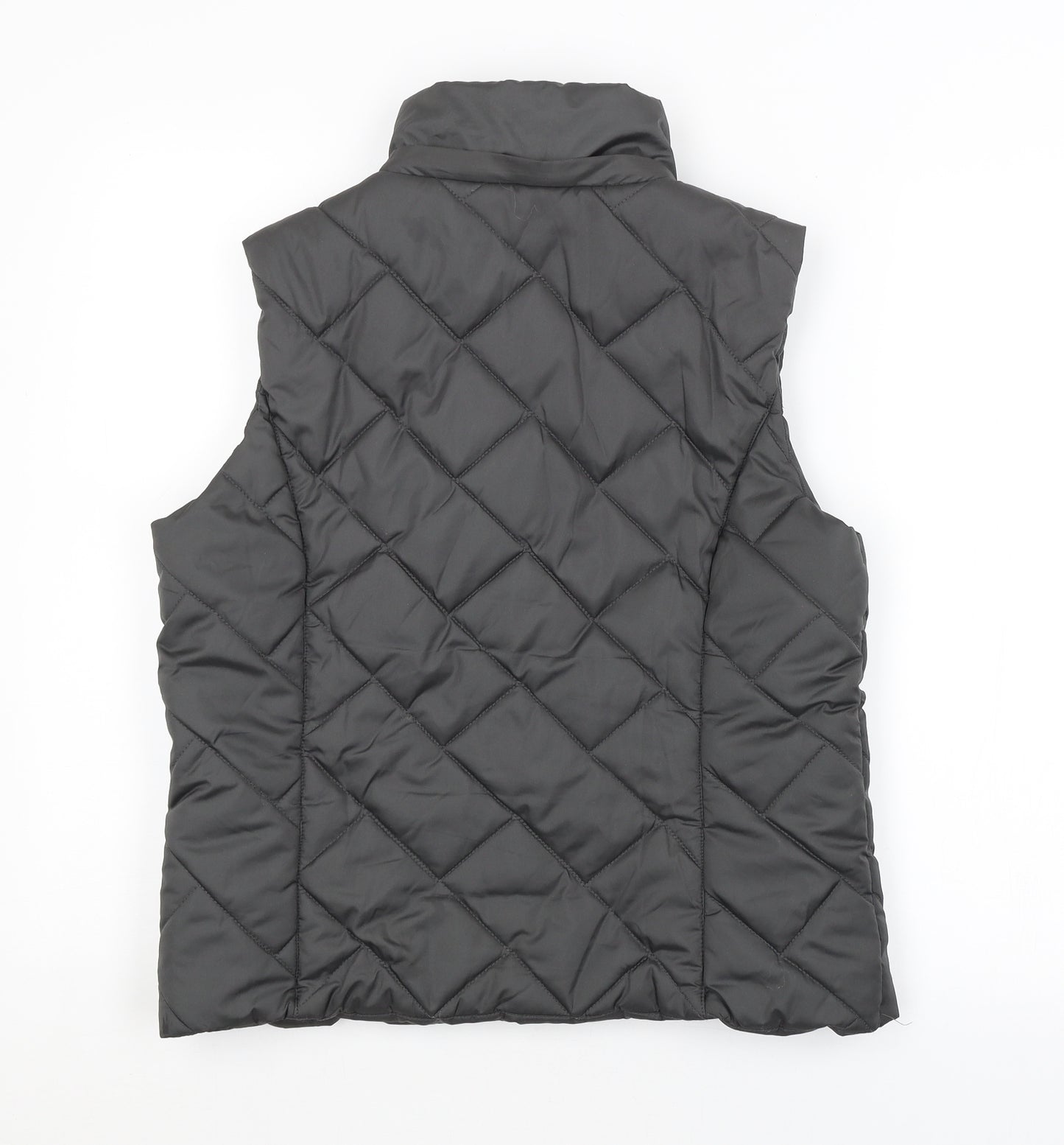 ESMARA Womens Grey Argyle/Diamond  Windbreaker Waistcoat Size 14