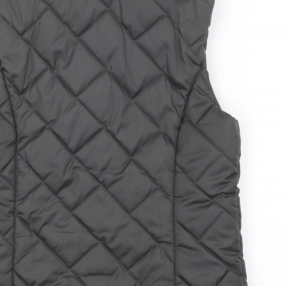 ESMARA Womens Grey Argyle/Diamond  Windbreaker Waistcoat Size 14