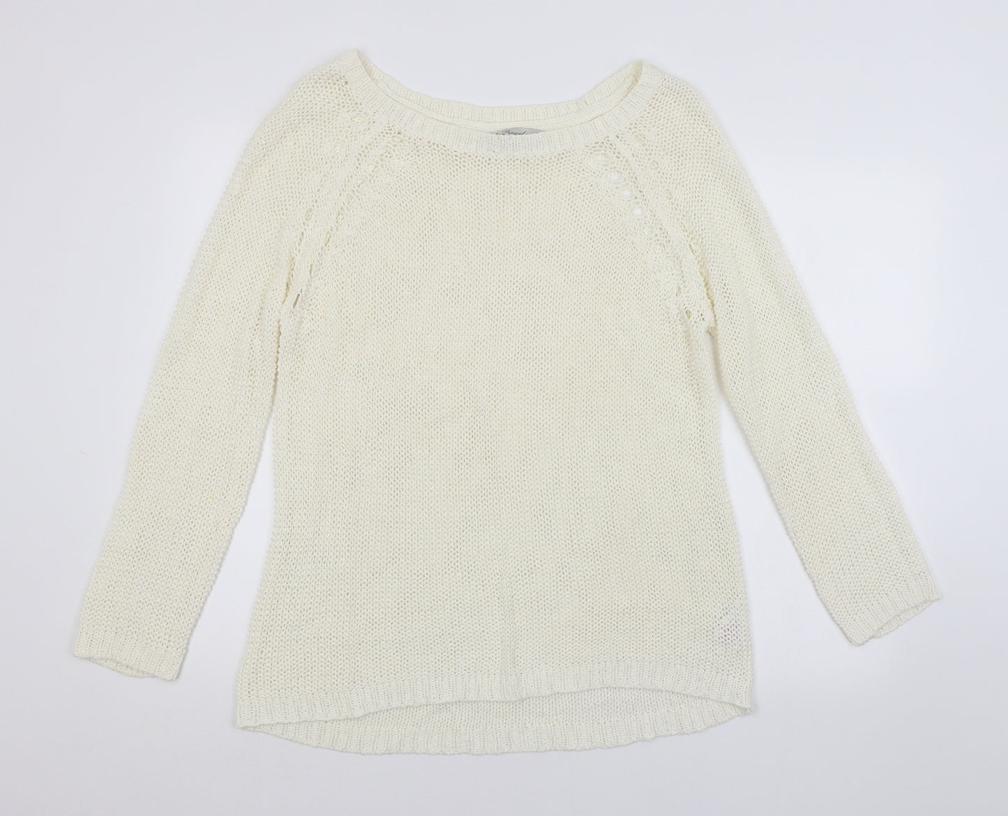 Peacocks Womens White   Pullover Jumper Size L