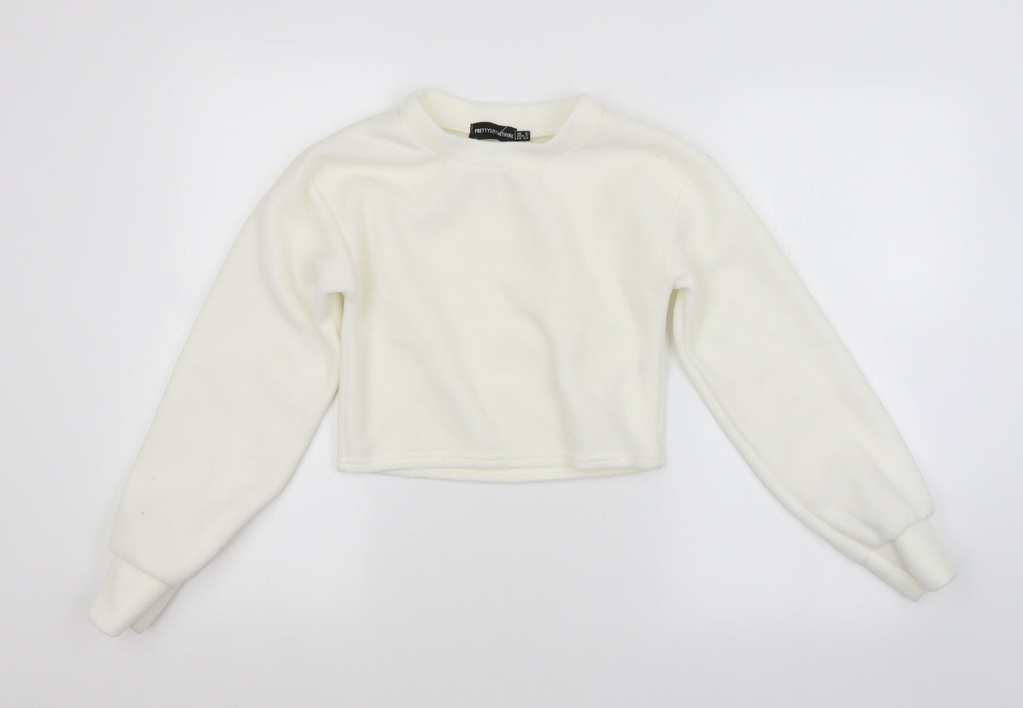 PRETTYLITTLETHING Womens White   Pullover Jumper Size 6