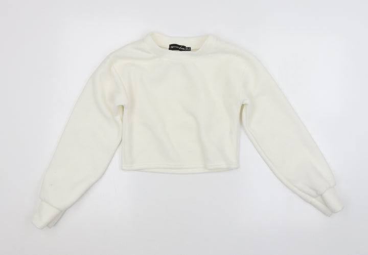 PRETTYLITTLETHING Womens White   Pullover Jumper Size 6