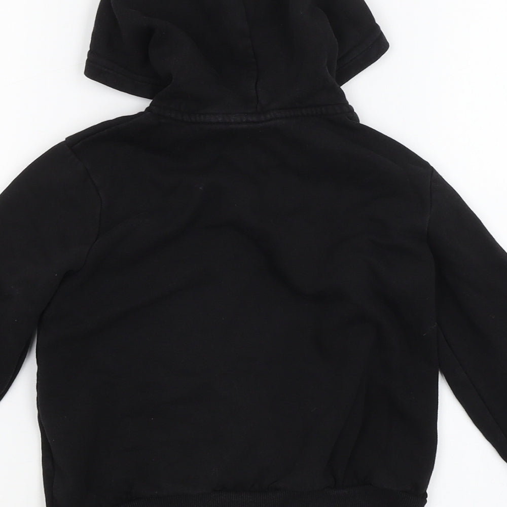 H&M Boys Black   Full Zip Hoodie Size 5-6 Years