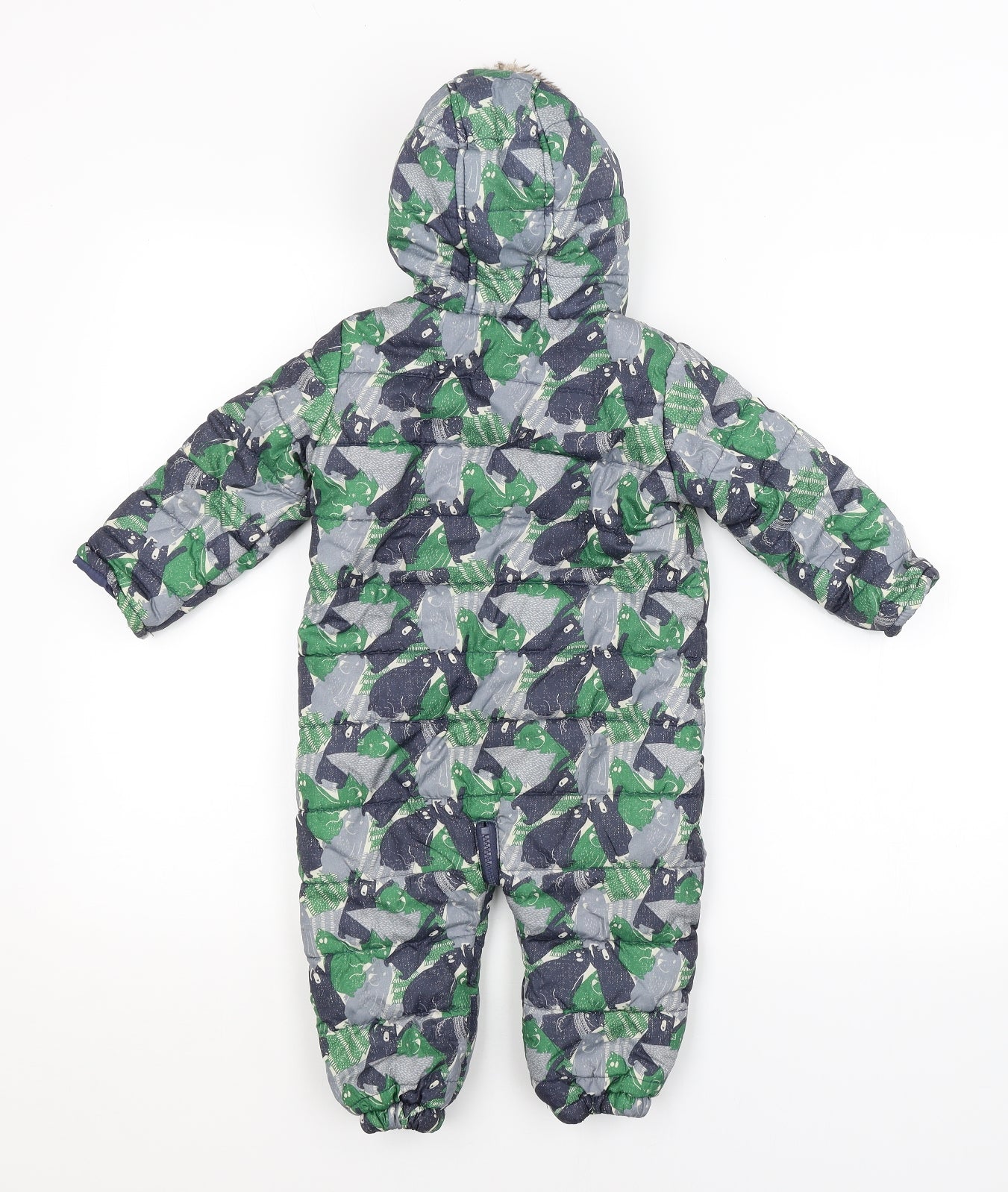 F&F Baby Multicoloured Animal Print  Overcoat Snowsuit Size 12-18 Months