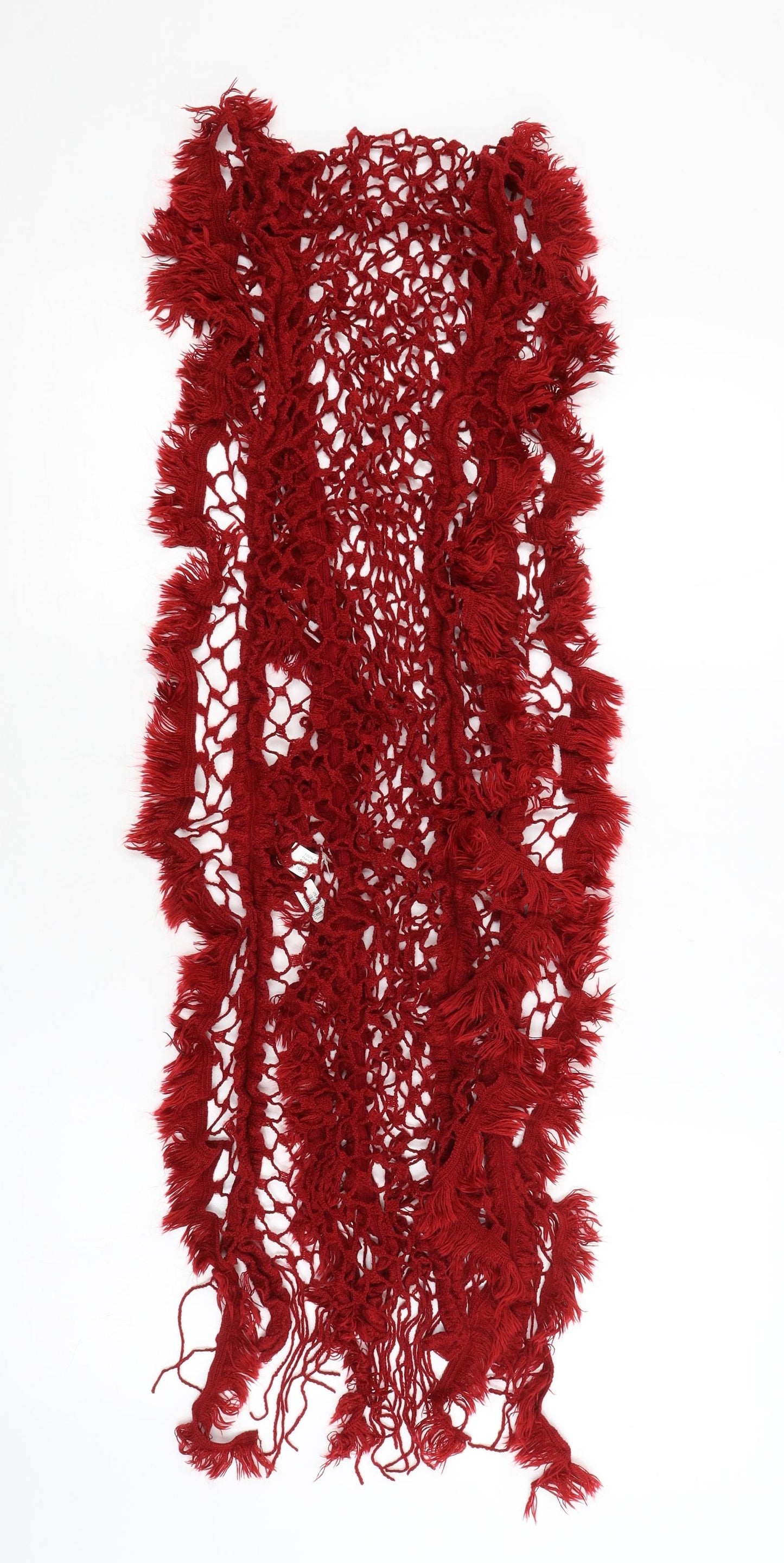 Preworn Womens Red Argyle/Diamond   Scarf
