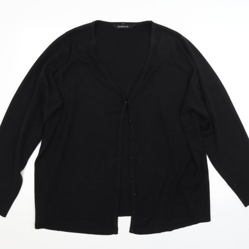 essence Womens Black   Cardigan Jumper Size 22