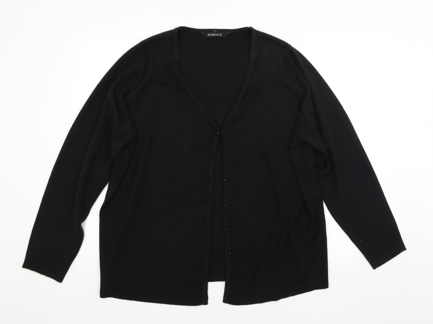 essence Womens Black   Cardigan Jumper Size 22