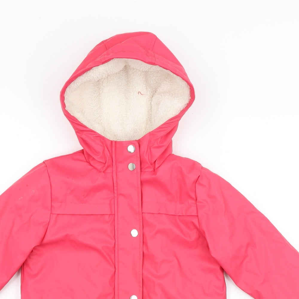 Preworn Girls Pink   Basic Coat Coat Size 7 Years