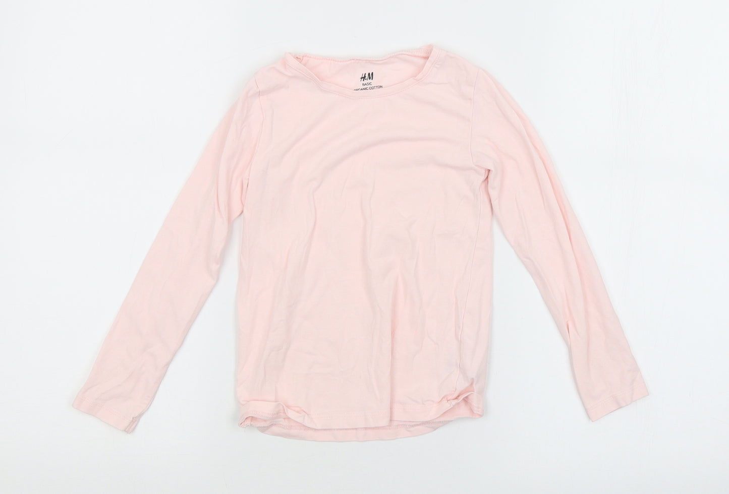 H&M Girls Pink   Basic T-Shirt Size 4-5 Years
