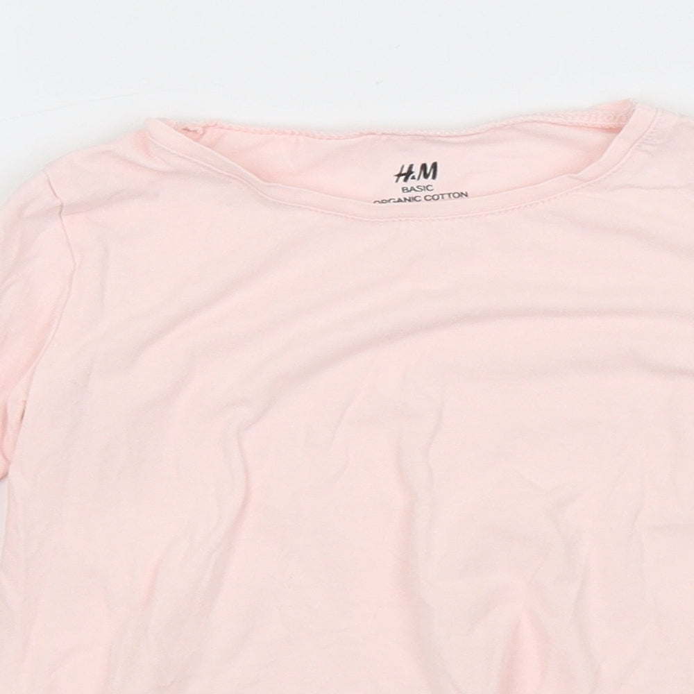 H&M Girls Pink   Basic T-Shirt Size 4-5 Years