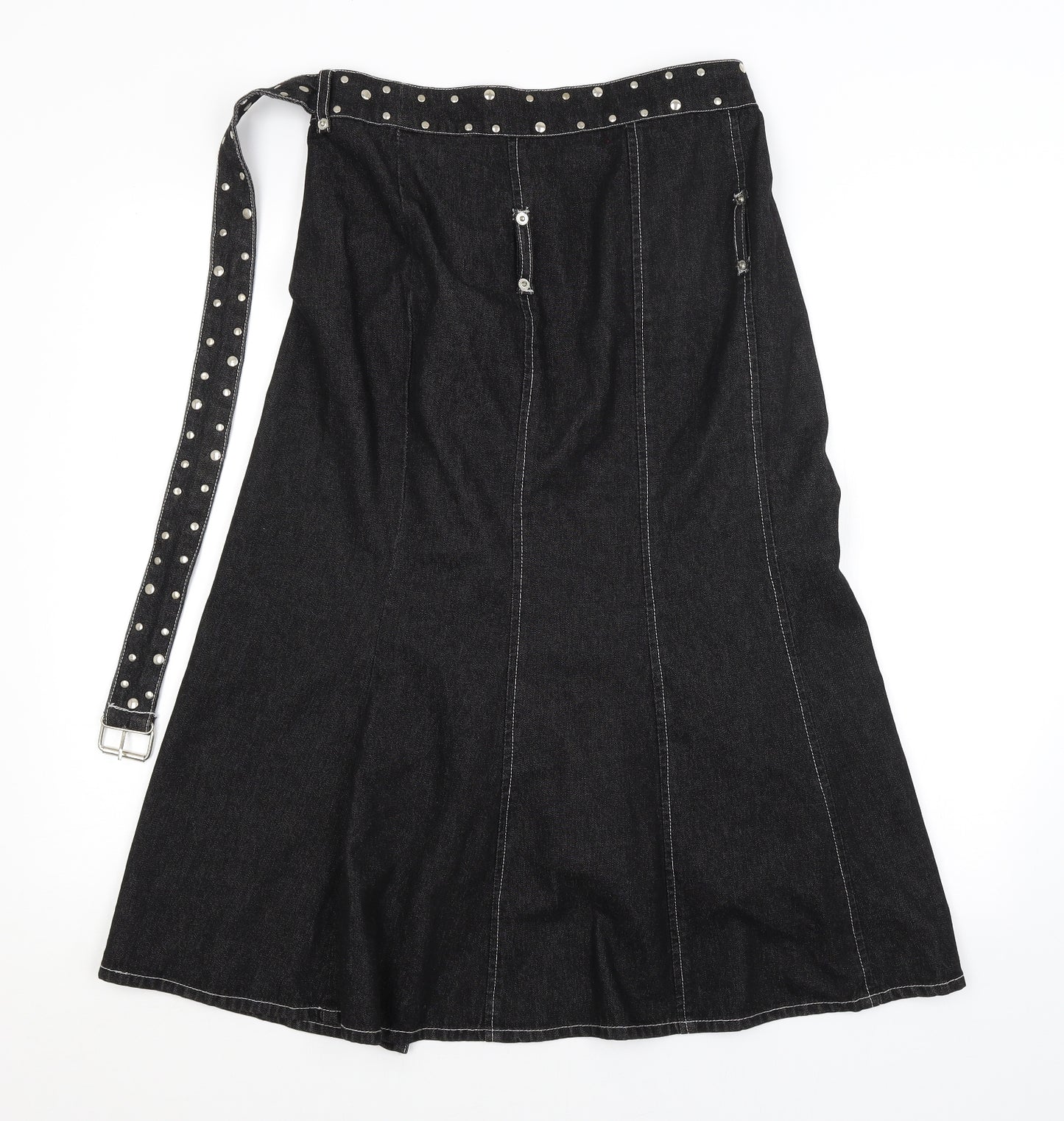 Preworn Womens Grey   A-Line Skirt Size S