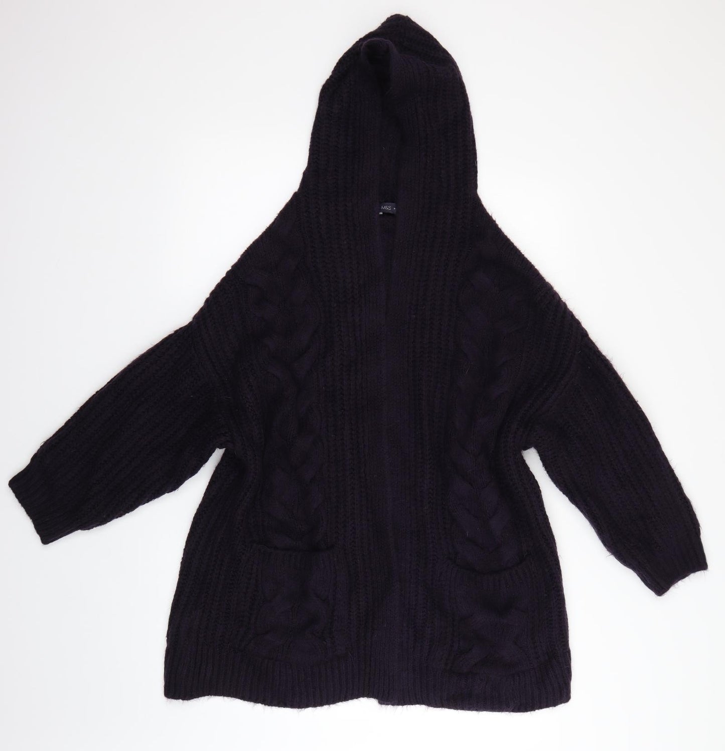 M&S  Womens Purple  Knit Cardigan Jumper Size M