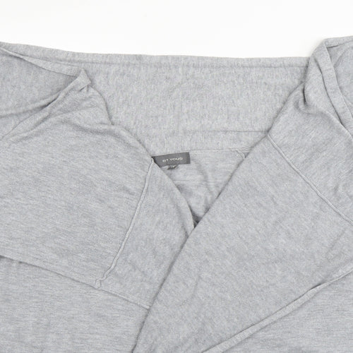 et vous Womens Grey   Wrap Jumper Size 14