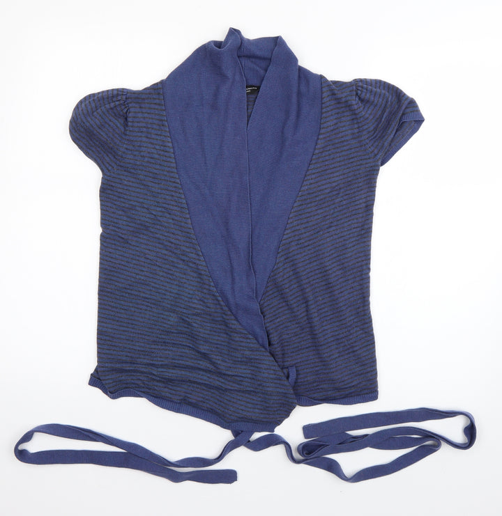 Dorothy Perkins Womens Purple Striped Cardigan Jumper Size 10