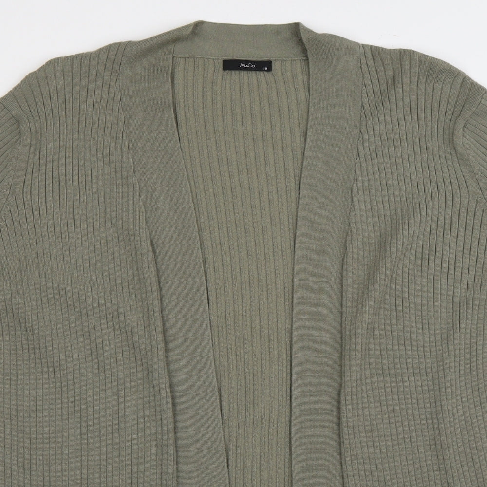 M&Co Womens Brown Striped  Cardigan Jumper Size 18