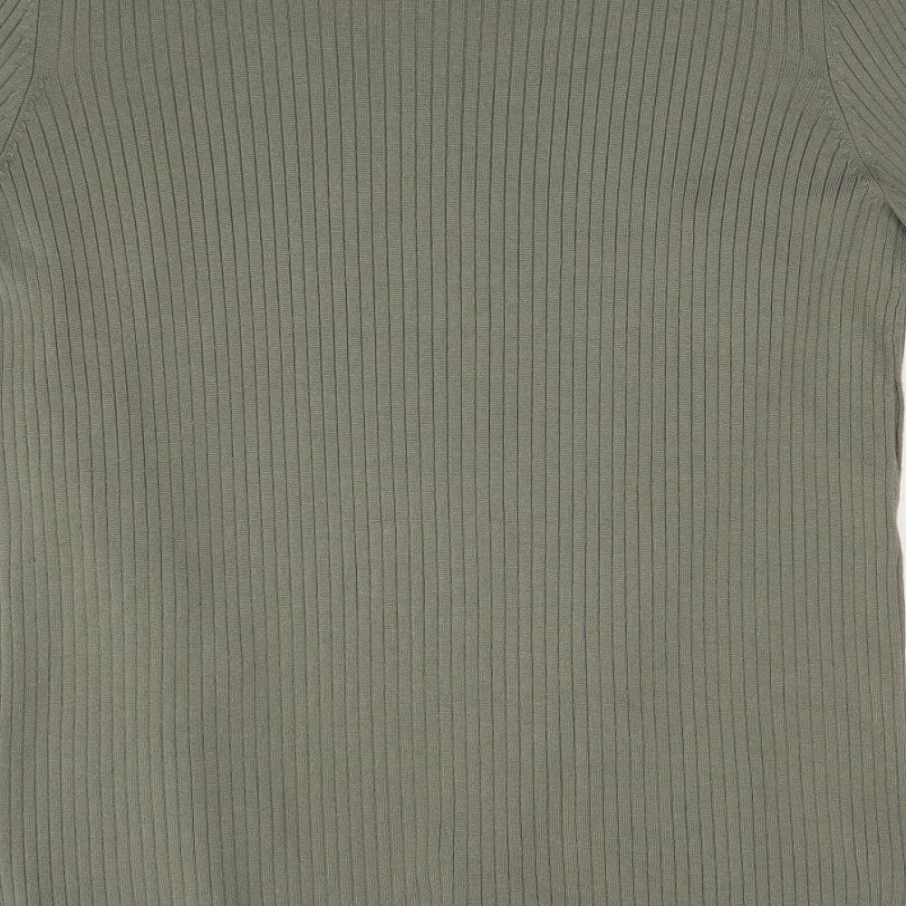 M&Co Womens Brown Striped  Cardigan Jumper Size 18