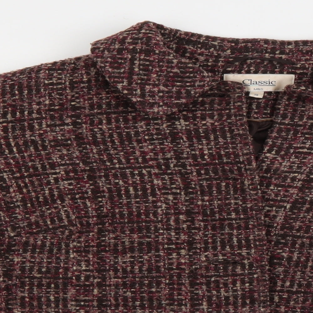 M&S Womens Brown   Cardigan Jumper Size 16