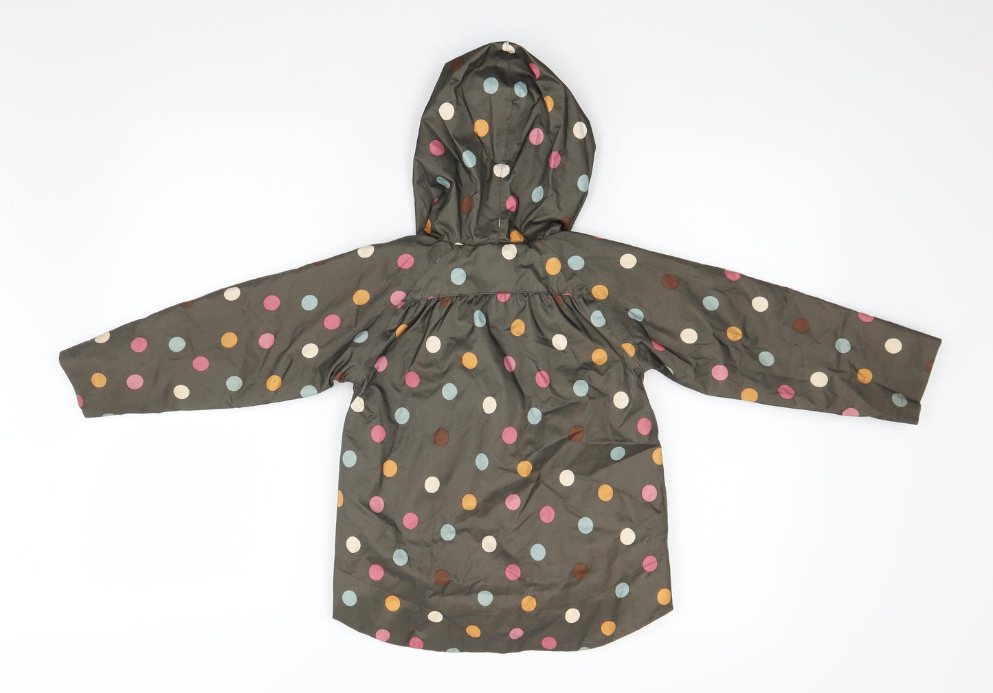 Joules Girls Brown Spotted  Rain Coat Coat Size 4 Years
