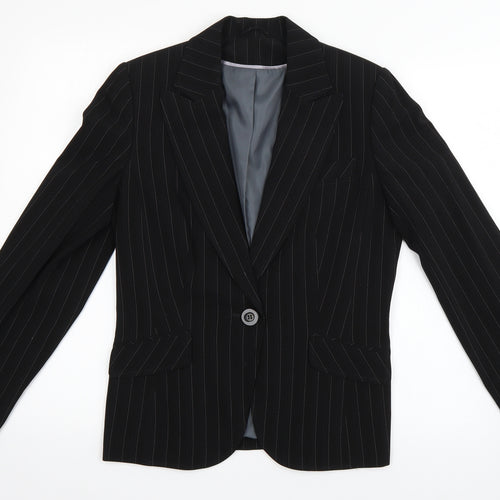 Dorothy Perkins Womens Black Striped  Jacket Blazer Size 10