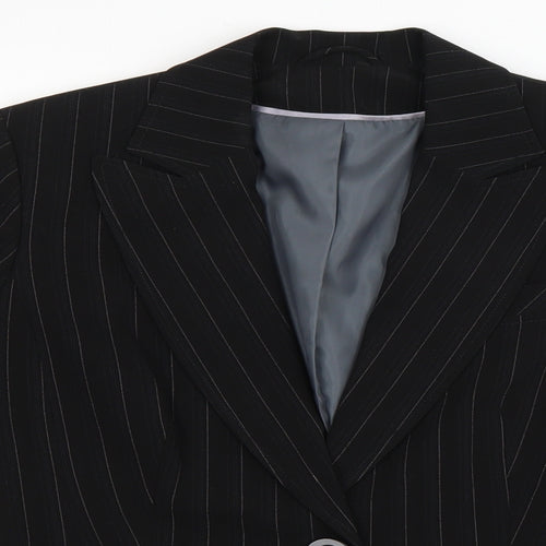 Dorothy Perkins Womens Black Striped  Jacket Blazer Size 10