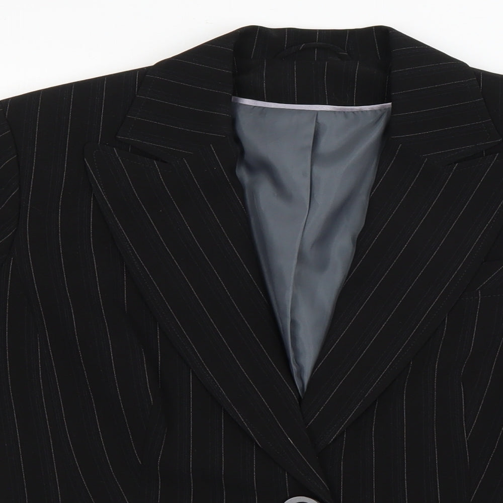 Dorothy Perkins Womens Black Striped  Jacket Blazer Size 10