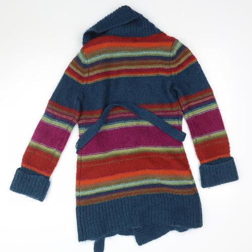 Monsoon Womens Multicoloured Striped Knit Cardigan Jumper Size S