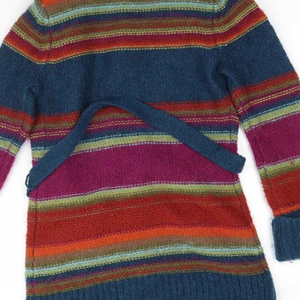 Monsoon Womens Multicoloured Striped Knit Cardigan Jumper Size S
