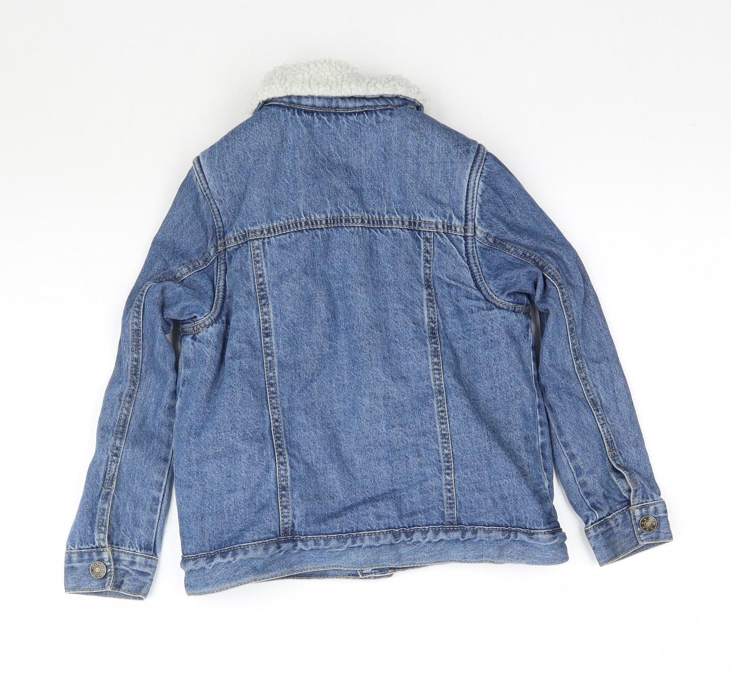 TU Girls Blue  Denim Jacket  Size 6-7 Years  - Sherpa Lining