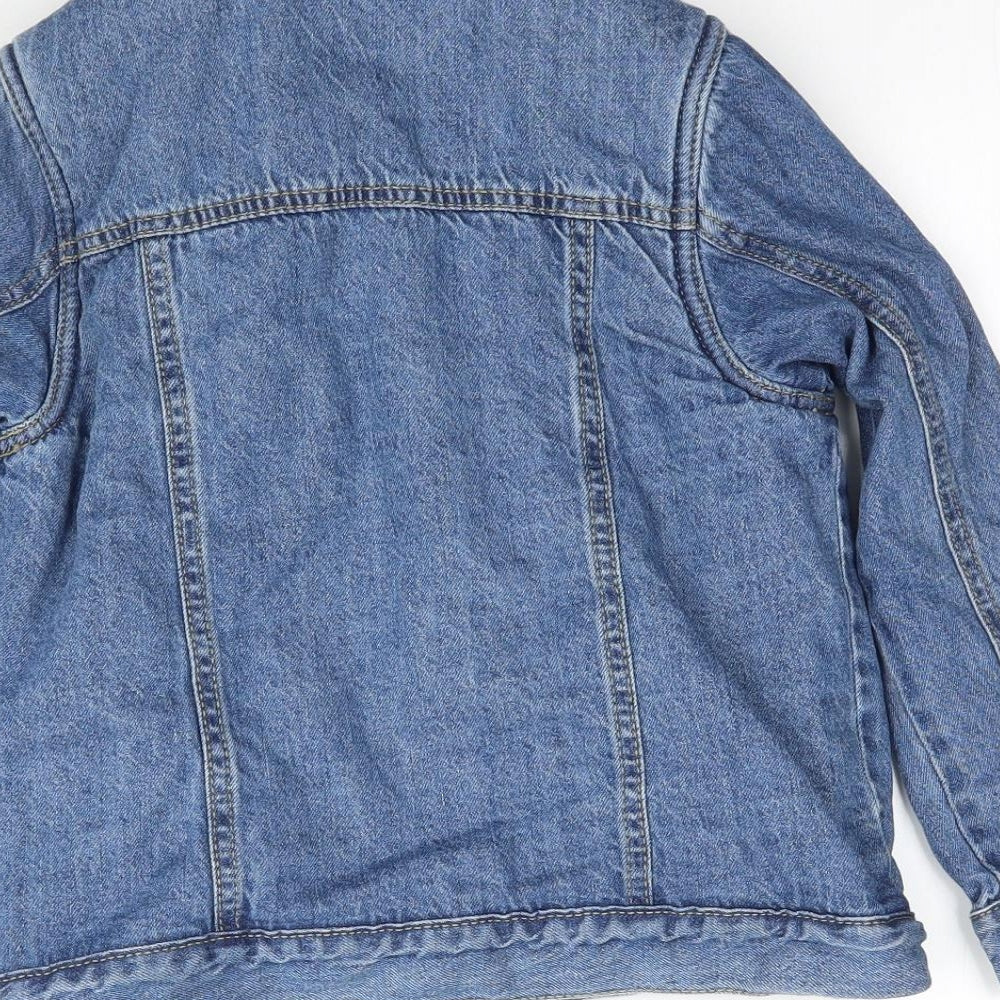 TU Girls Blue  Denim Jacket  Size 6-7 Years  - Sherpa Lining